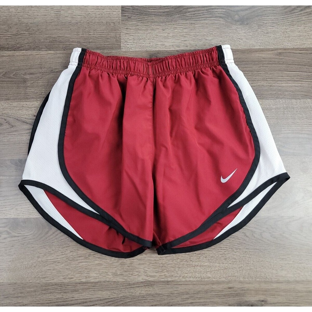 Nike Womens Dri Fit Shorts‎ Tempo Size XS Red Running Gym Lined 3" Inseam Lined